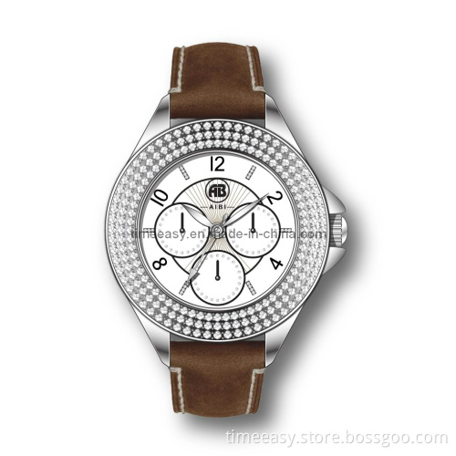 2014 New Fashion Stylish Crystal Luxury Quartz Watch (TE1535)